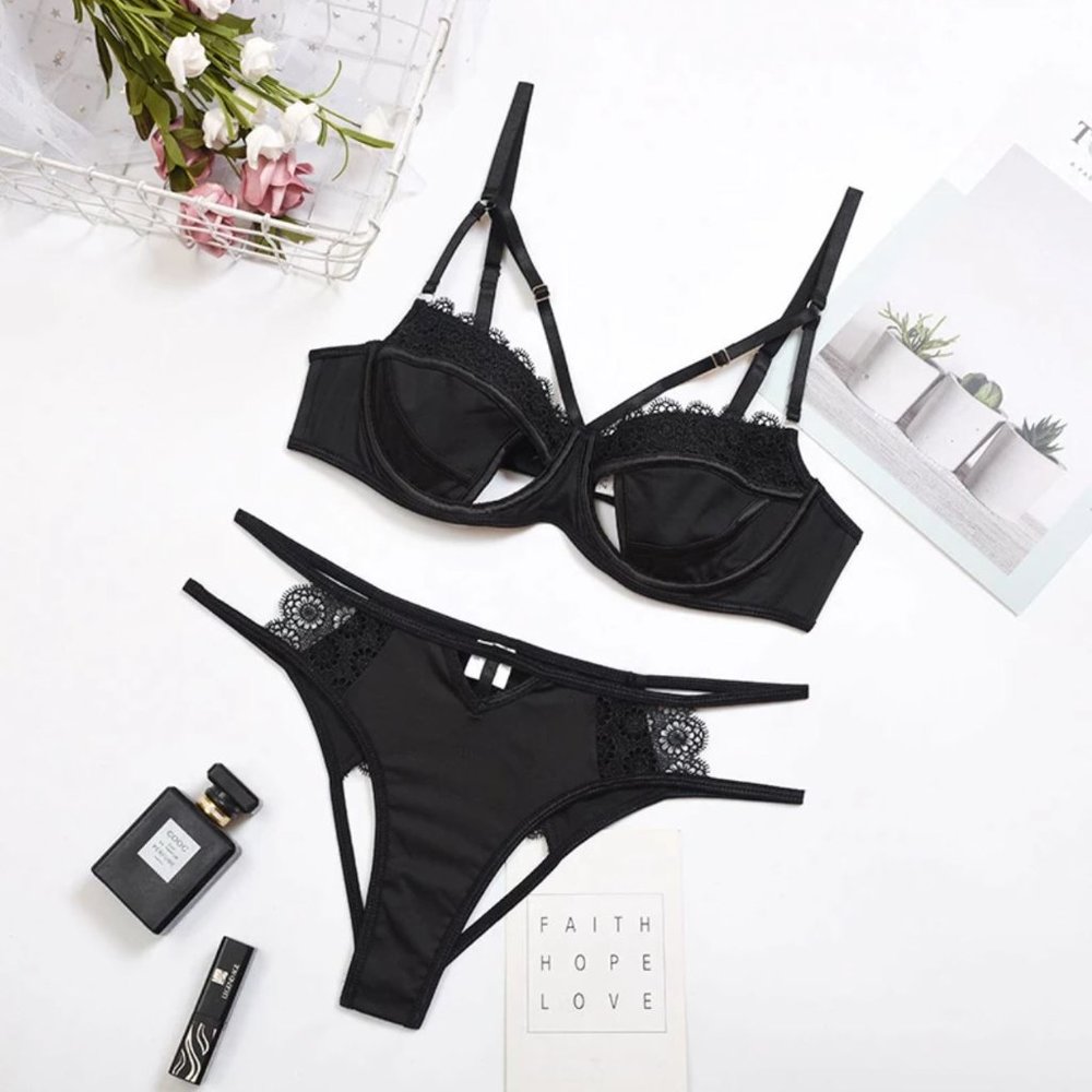 2pc Black Lingerie Set